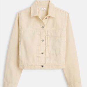 ALEX MILL Trucker Jacket Natural Recycled Denim Cream M